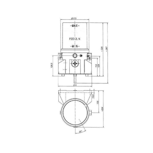 Lincoln P203 Vetpomp 2 Liter 24V met Timer