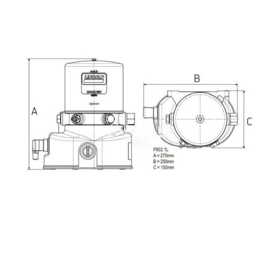 Lincoln P502 Vetpomp 1 Liter 24V met Timer