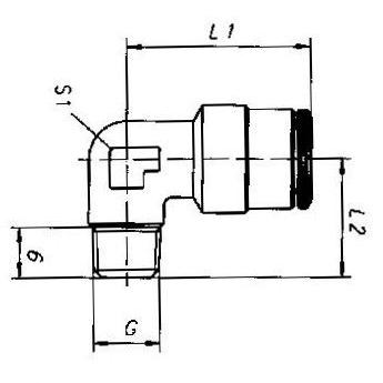 Knie push-in koppeling WEKV6 M10x1