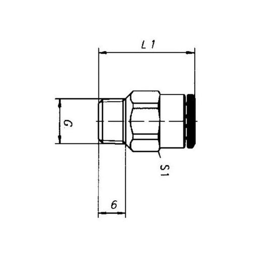 RECHTE PUSH-IN KOPPELING GEKM 6 M10x1
