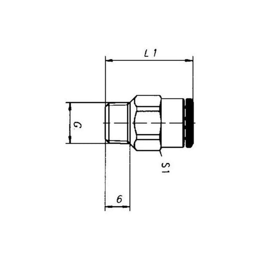 RECHTE PUSH-IN KOPPELING GEKM 6 M10x1