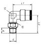 Knie push-in koppeling WEDKM 6 M8x1 draaibaar